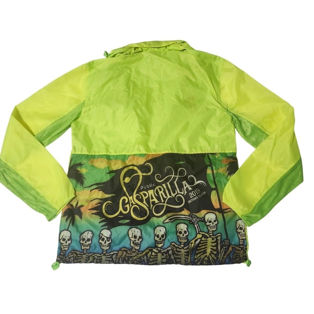 Leslie Jordan Gasparilla Distance Classic 2019 Windbreaker Jacket Neon Green M